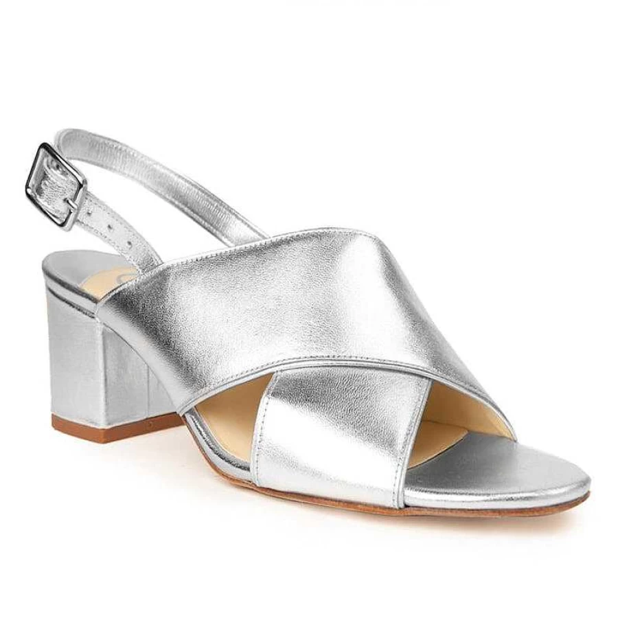 Chamberlan Women's Tres Beau Rivage Silver Sandals | Elegant Beach Footwear