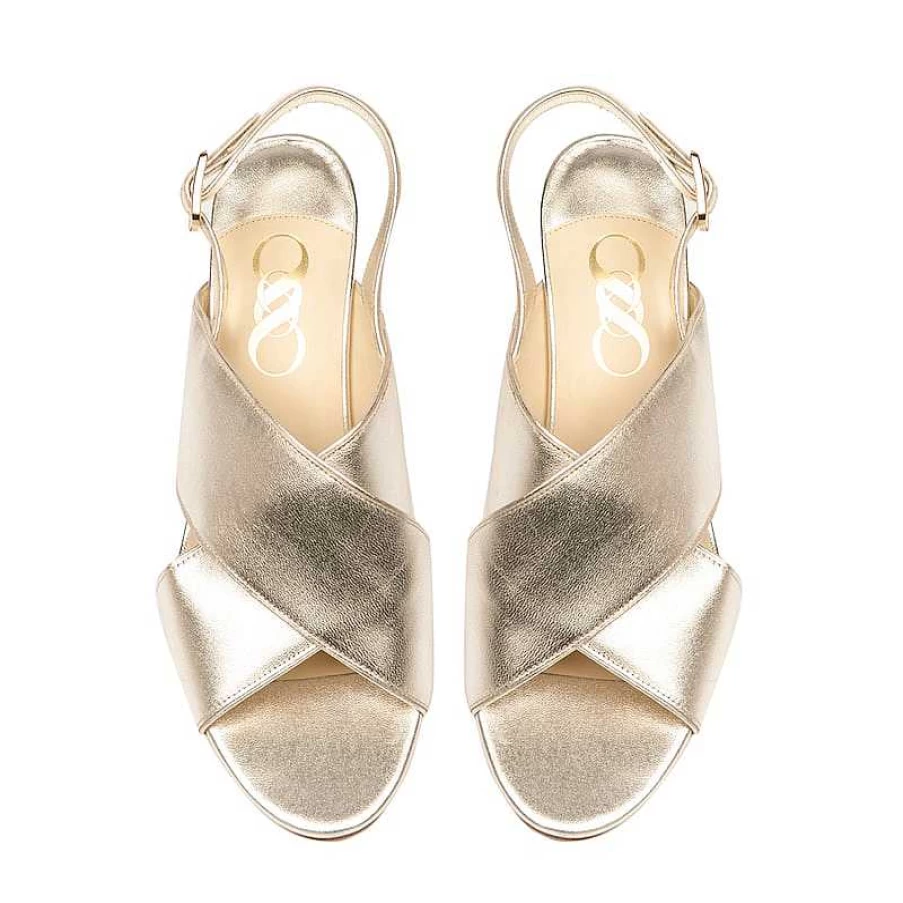 Chamberlan Women's Tres Beau Rivage Champagne Sandals - Elegant Comfort & Style