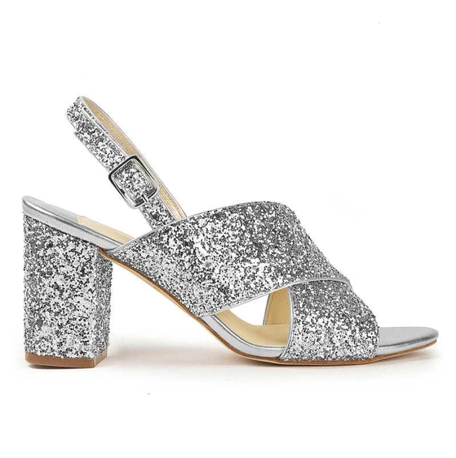 Chamberlan Women's Tres Beau Rivage Silver Sandals – Elegant Beach Footwear