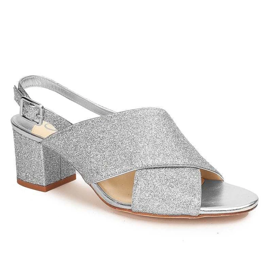 Chamberlan Women's Tres Beau Rivage Silver Sandals - Elegant Beach Footwear