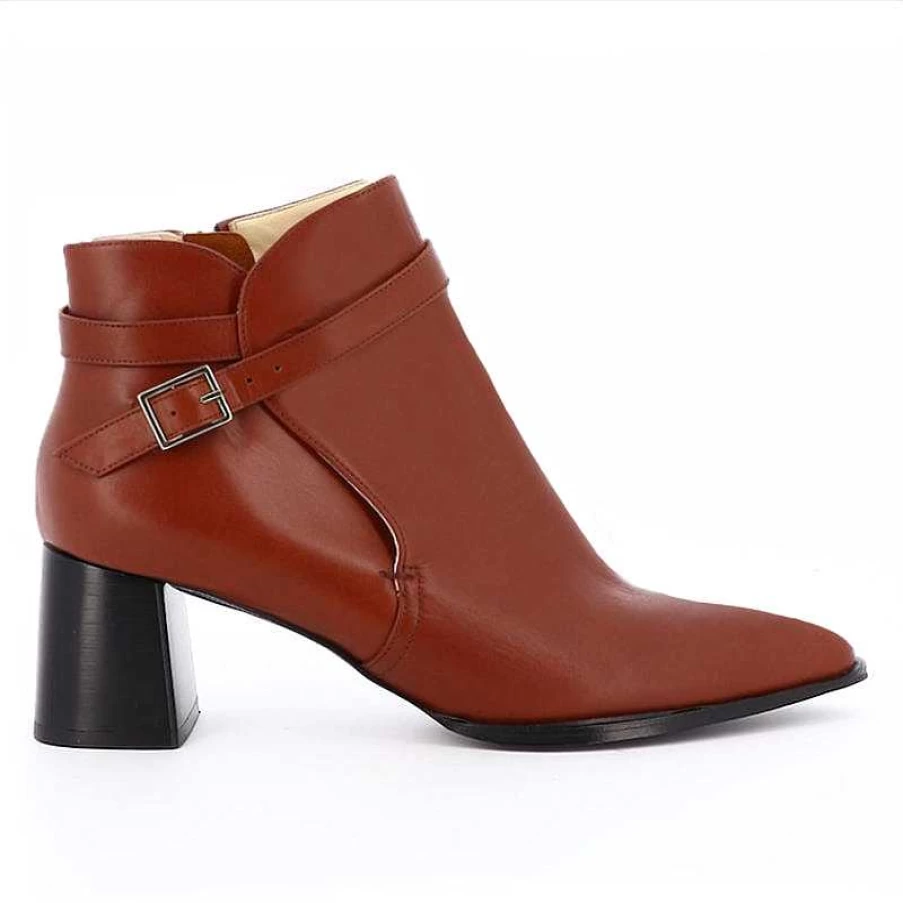 Chamberlan Women's Marceau Cognac Ankle Boots - Stylish Leather Booties for Women