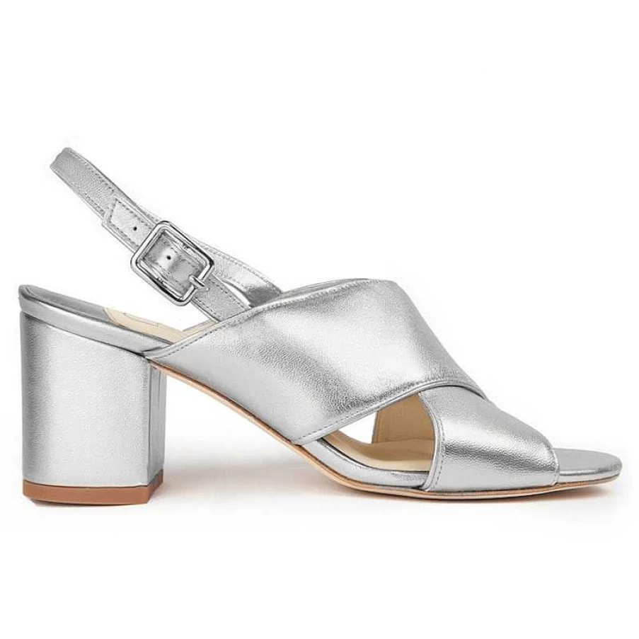 Chamberlan Women's Tres Beau Rivage Silver Sandals | Elegant Beach Footwear