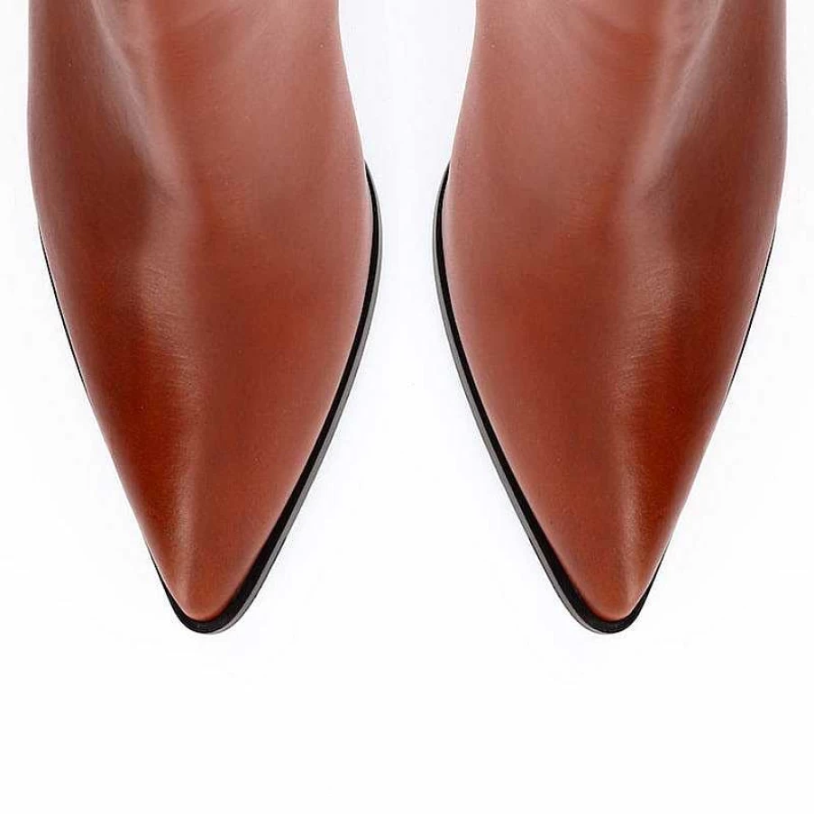 Chamberlan Women's Alma Cognac Leather Ankle Boots for Style and Comfort