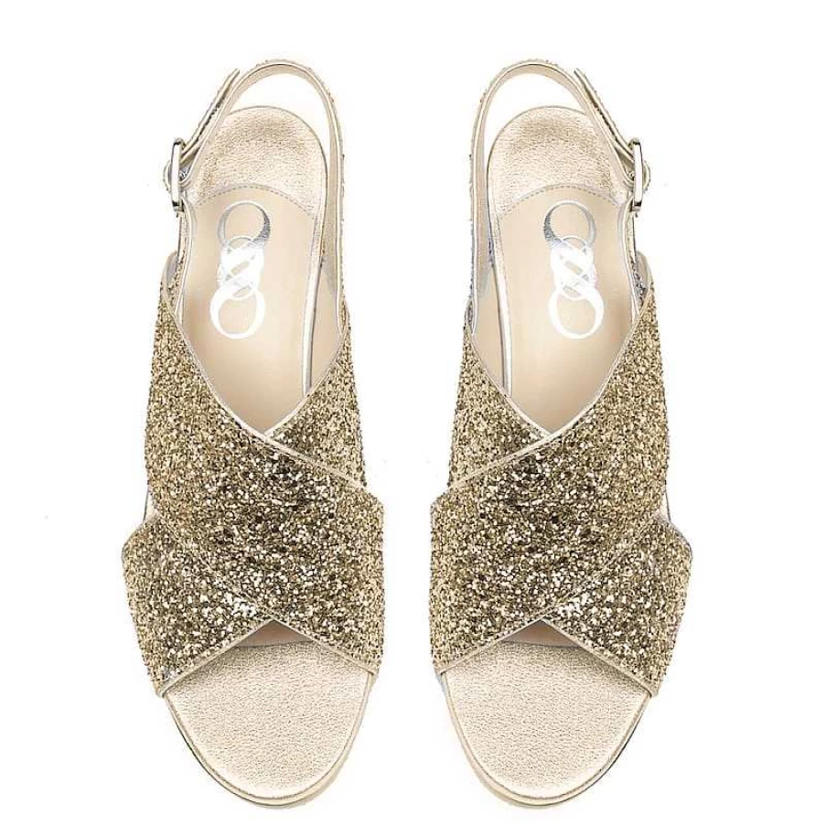 Chamberlan Women's Tres Beau Rivage Champagne Sandals - Elegant Comfort & Style