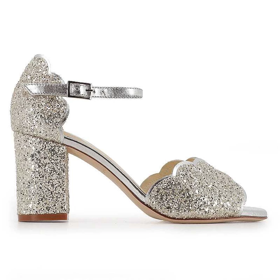 Chamberlan Women's Miss Palmyre White Gold Sandals – Elegant Comfort for Every Occasion