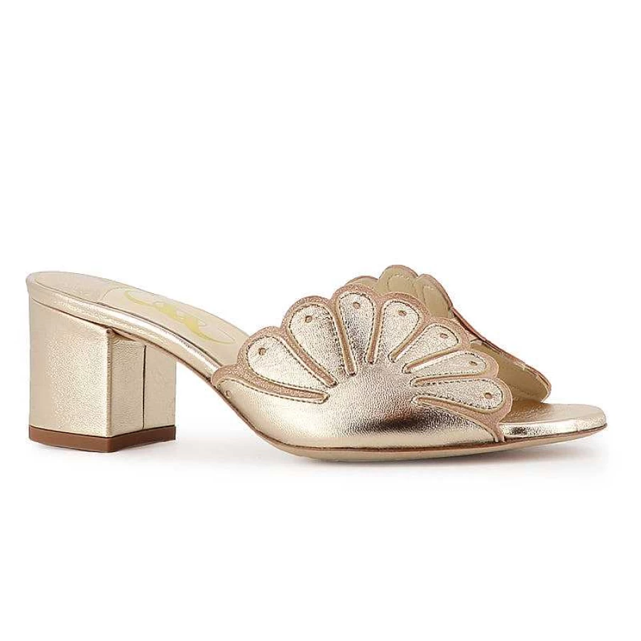 Chamberlan Women's Cabourg Champagne Mules - Elegant Slip-On Shoes