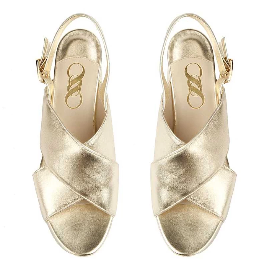 Chamberlan Women's Tres Beau Rivage Champagne Sandals - Elegant Comfort & Style