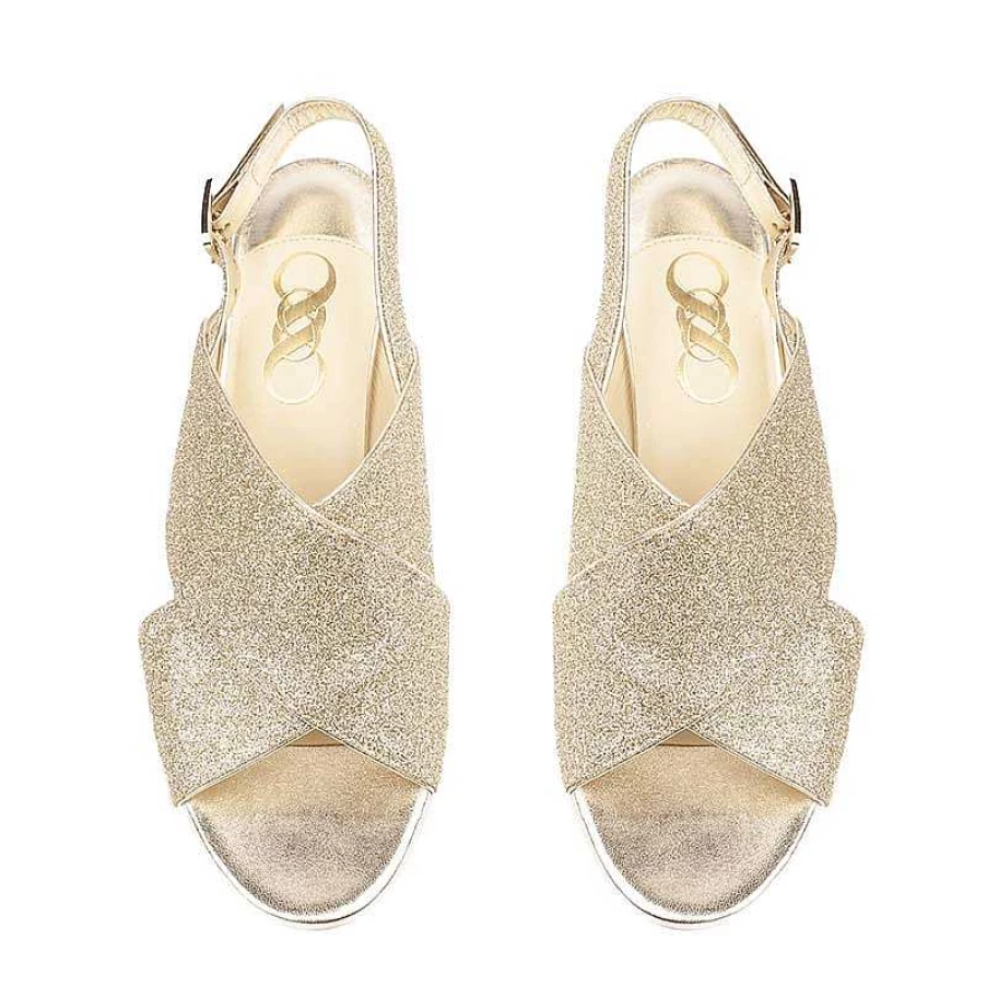 Chamberlan Women's Tres Beau Rivage Champagne Sandals - Elegant Comfort & Style