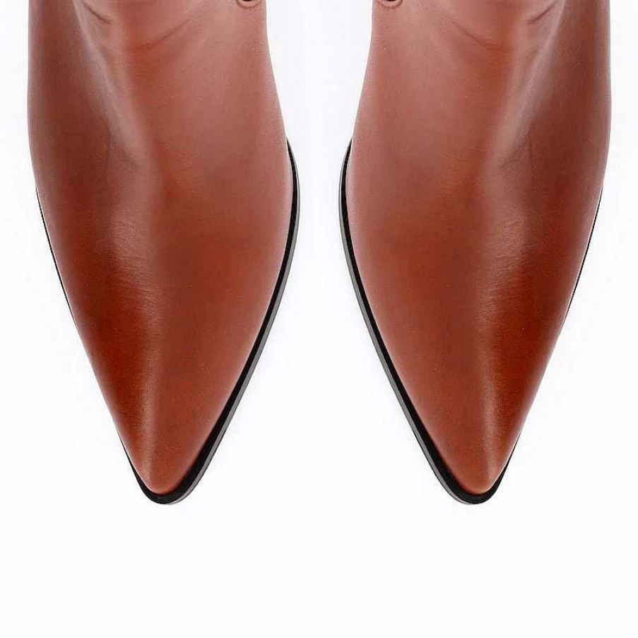 Chamberlan Women's Dumas Cognac Ankle Boots - Stylish Leather Booties for Women