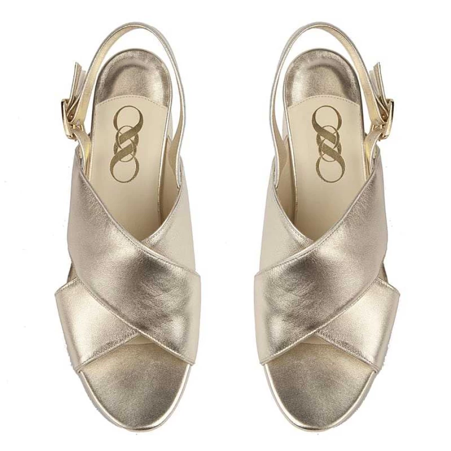 Chamberlan Women's Tres Beau Rivage Champagne Sandals - Elegant Comfort & Style